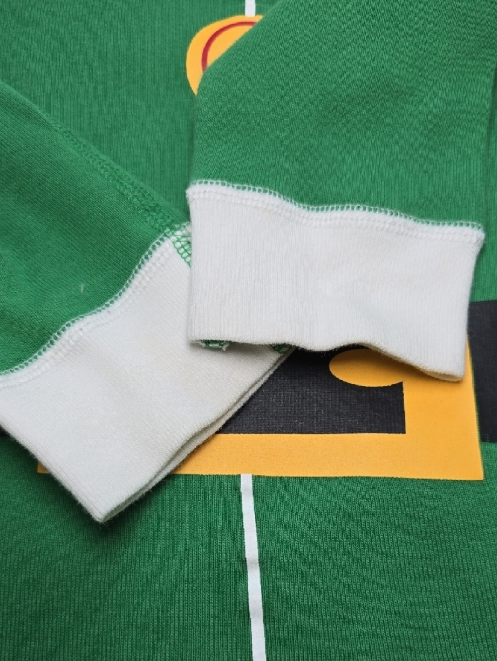 Kids Green Elf Pajama Set with Yellow Accents - Picture 6 of 16